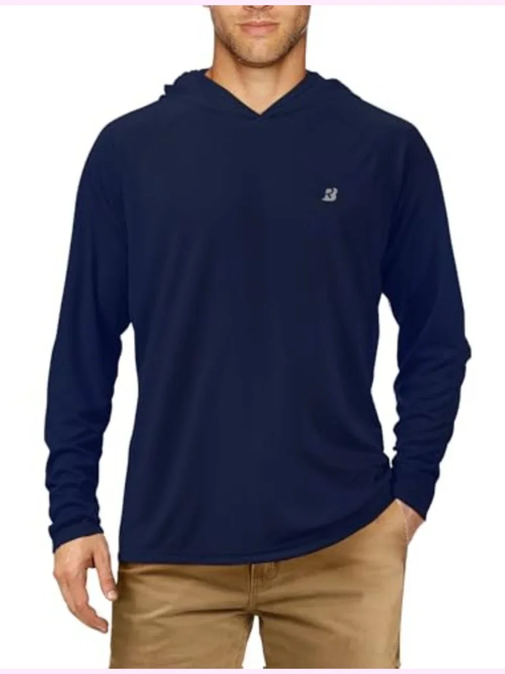 UPF 50+ Rash Guard Shirt Long Sleeve Sun Protection Hoodie Fishing Hiking